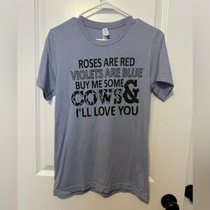 Women’s Graphic T-shirt size small dusty blue